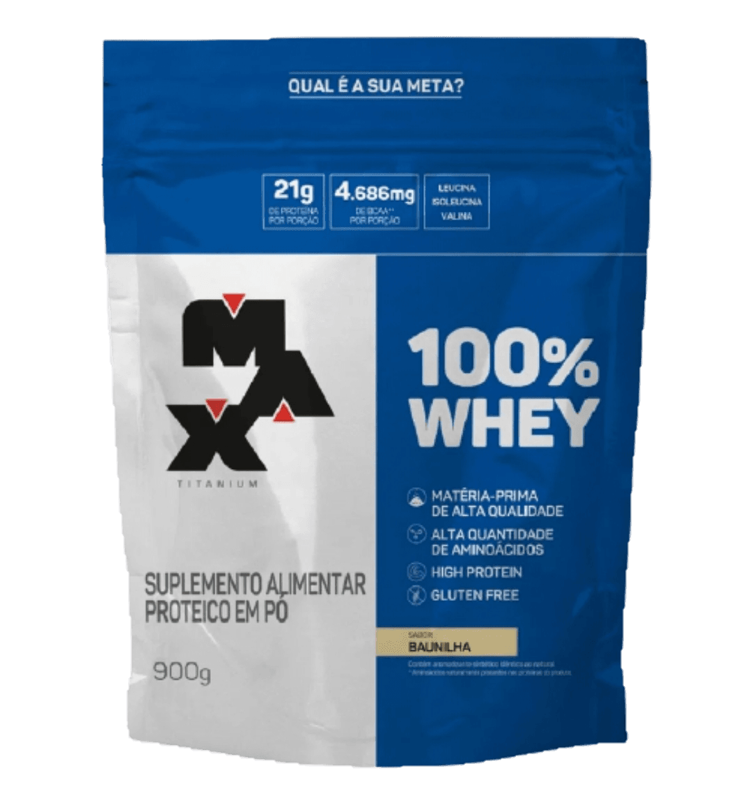 Whey 100% Max Titanium Refil 900g