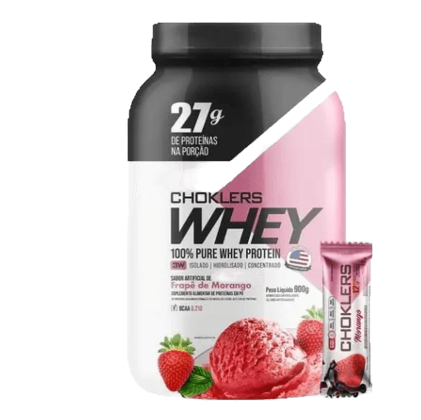 Whey Choklers Concentrado,isolado e hidrolisado 900g