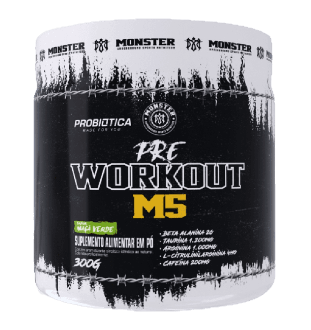 MONSTER PRE-VWORKOUT M5 300G - MACA VERDE