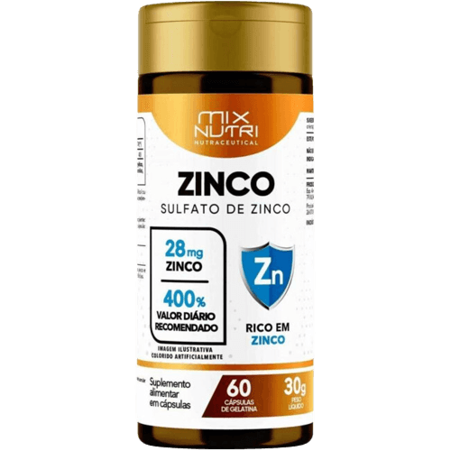 SULFATO DE ZINCO 60 CAP - 500MG